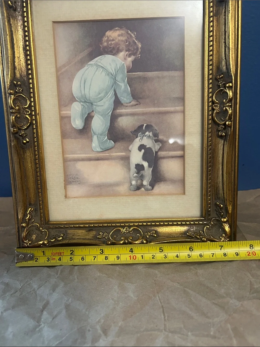 Bessie Pease Gutmann Framed Lithograph Collector Print “Nitey Nite” signed